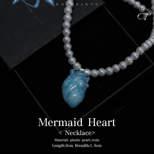 +PreOrder+Mermaid Heart 3dprinted Necklace