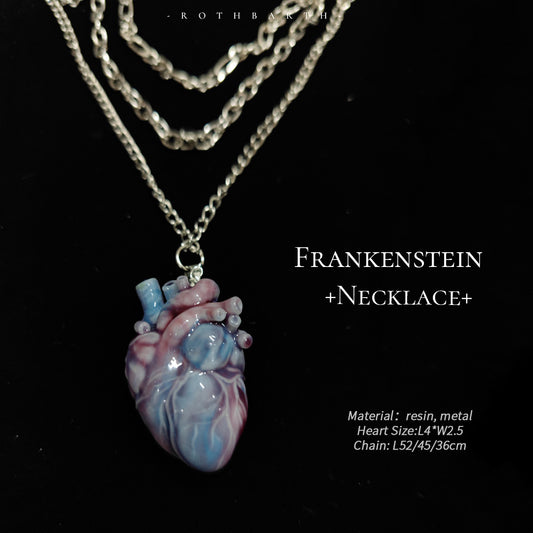 Frankenstein Anatomical Heart Necklace 3dprint