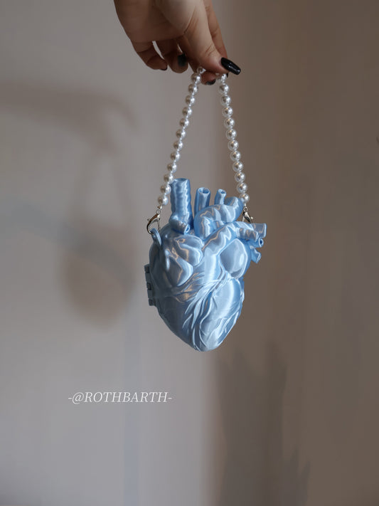 +PreOrder+Blue-Blooded Mermaid Heart Handbag