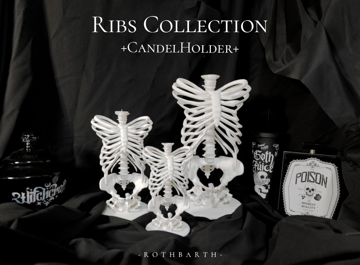 Butterfly Rib Candle Holder-WHITE