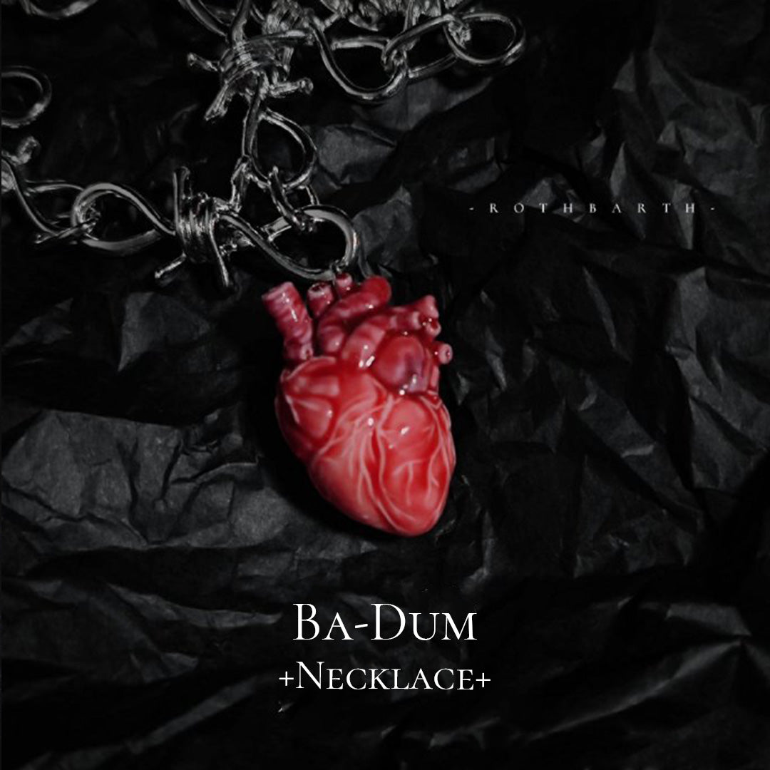 Ba-Dum Anatomical Heart Necklace Handmade 3DPrint