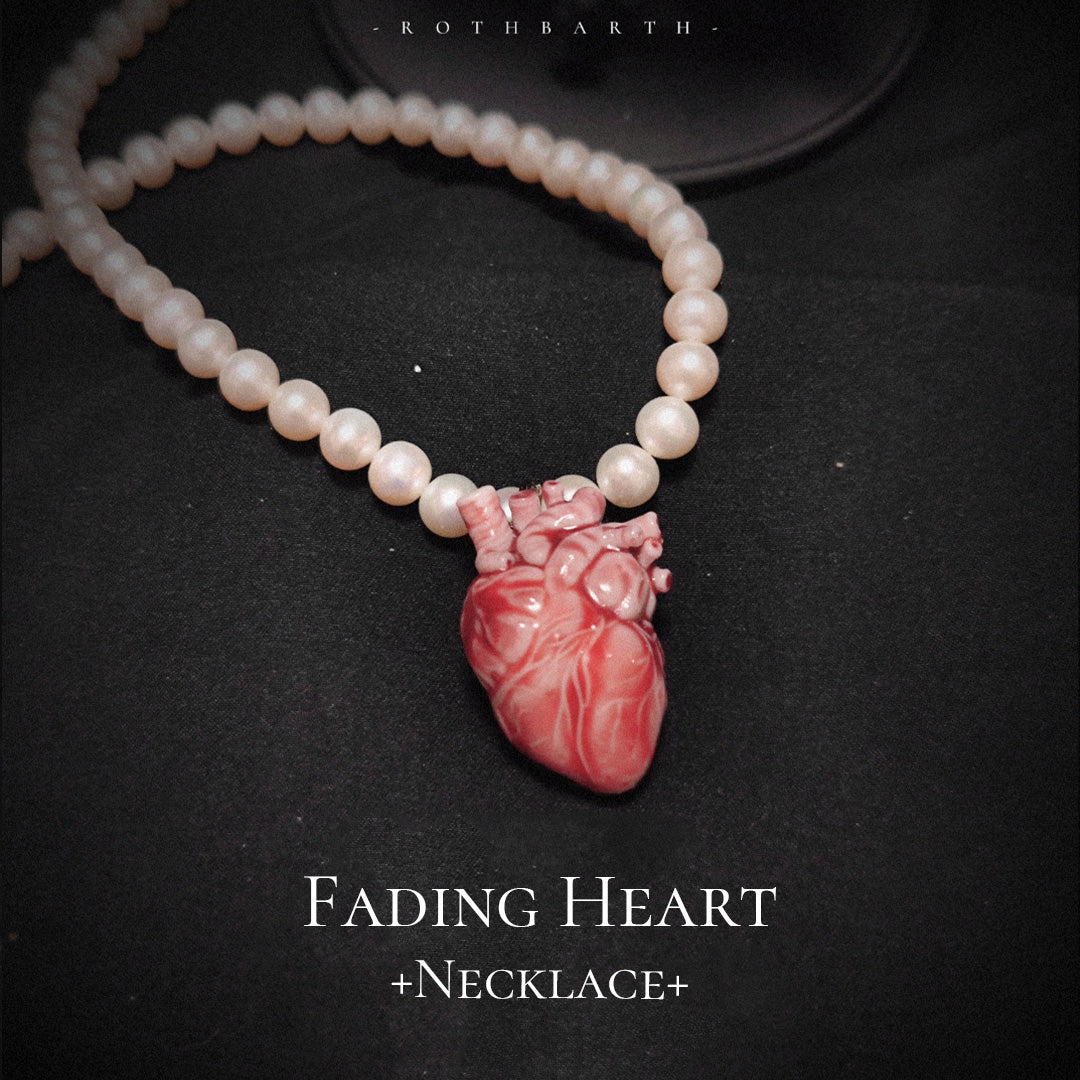 Fading Heart Anatomical Heart Jewllery Handmade