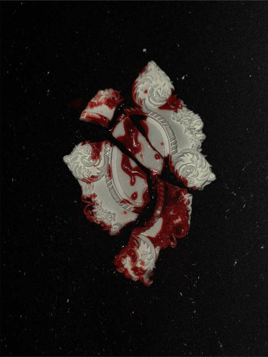 Broken Time Bloodstain Brooch Handmade