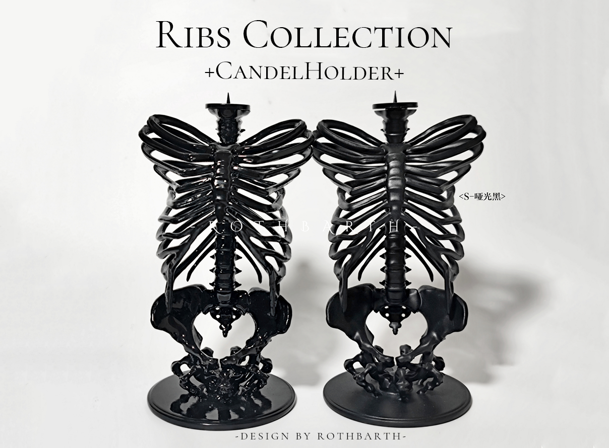 Butterfly Rib Candle Holder-BLACK