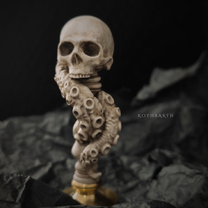 Tentacle Skull Wax Seal Handle-Bone