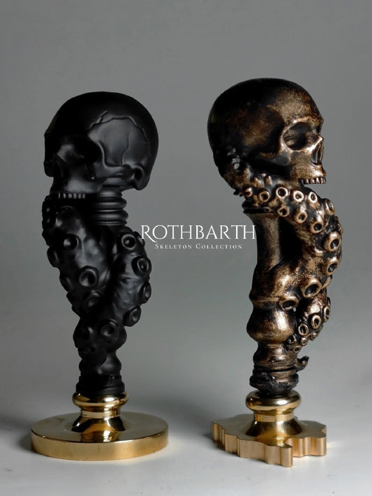 Tentacle Skull Wax Seal Handle-Black/Gold