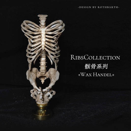 Butterfly Rib Wax Seal Handle-Bone
