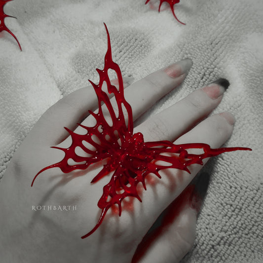 Bloody Butterfly 3dPrinted Ring
