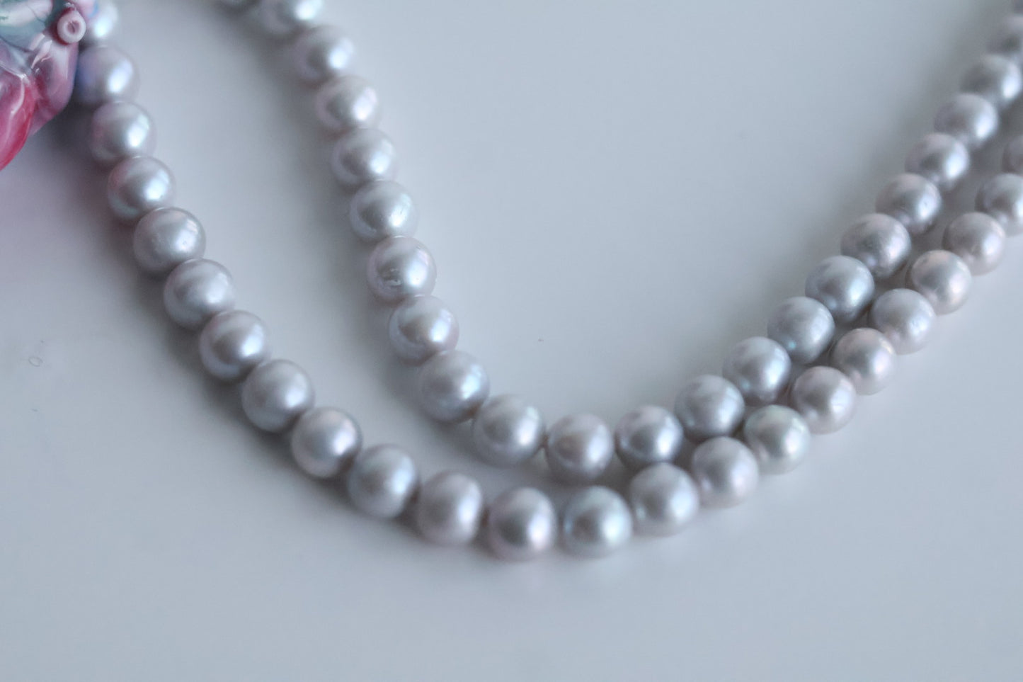 Corrupted Heart Freshwater Pearl & 3D Printed Necklace